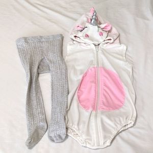 2pc Unicorn costume & tights bundle - so cute!